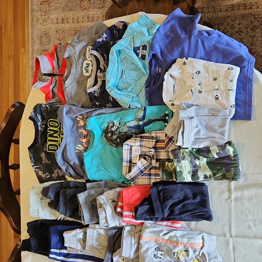 Huge Lot of boy clothing 24 mo/2t plus bonus camo boots
